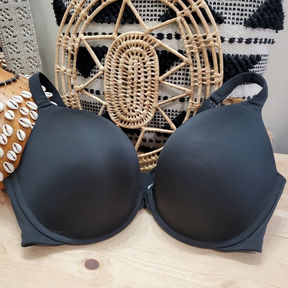 Cacique Push-Up Boost Plunge 44DD Black Padded Underwire Like New